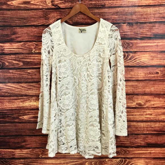 Show Me Your MuMu Fannie Flow Ivory Lace Dress - Picture 2 of 6